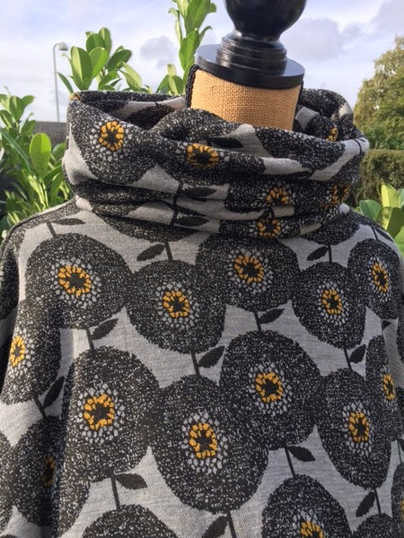 Jacquard Merinould/Poly- Blomster - Oekotex-100