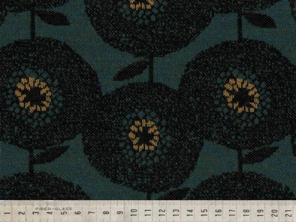 Jacquard Merinould/Poly- Blomster - Oekotex-100