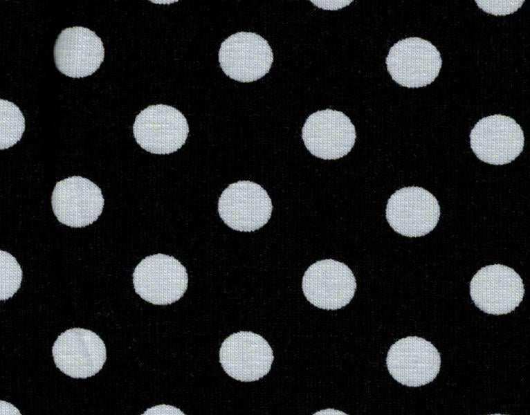 Jersey med store prikker / Sort - Økotex 100