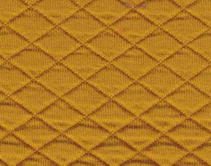 Okkergul - Quiltet jersey med tern - Oekotex 100 -