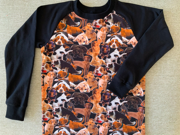 Hunde - Bluse med lange ærmer / med eller uden hue.