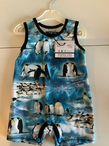 Outlet - Heldragt / shorts med pingviner str. 62