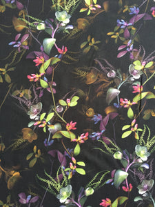 OPHØRSUDSALG -Digital Print med blomster - 100% viscose  - Økotex