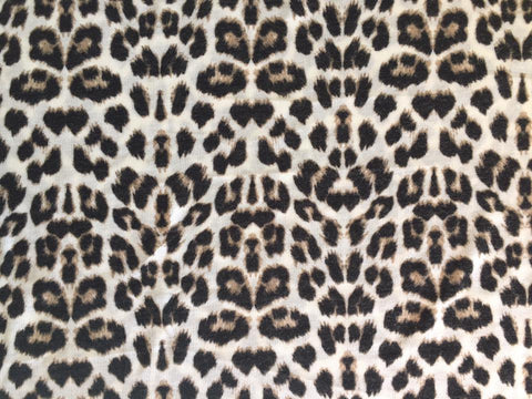 OPHØRSUDSALG - Let strik med leopard mønster / Beige